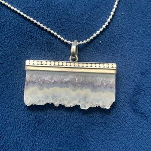 Crystal pendant with chain